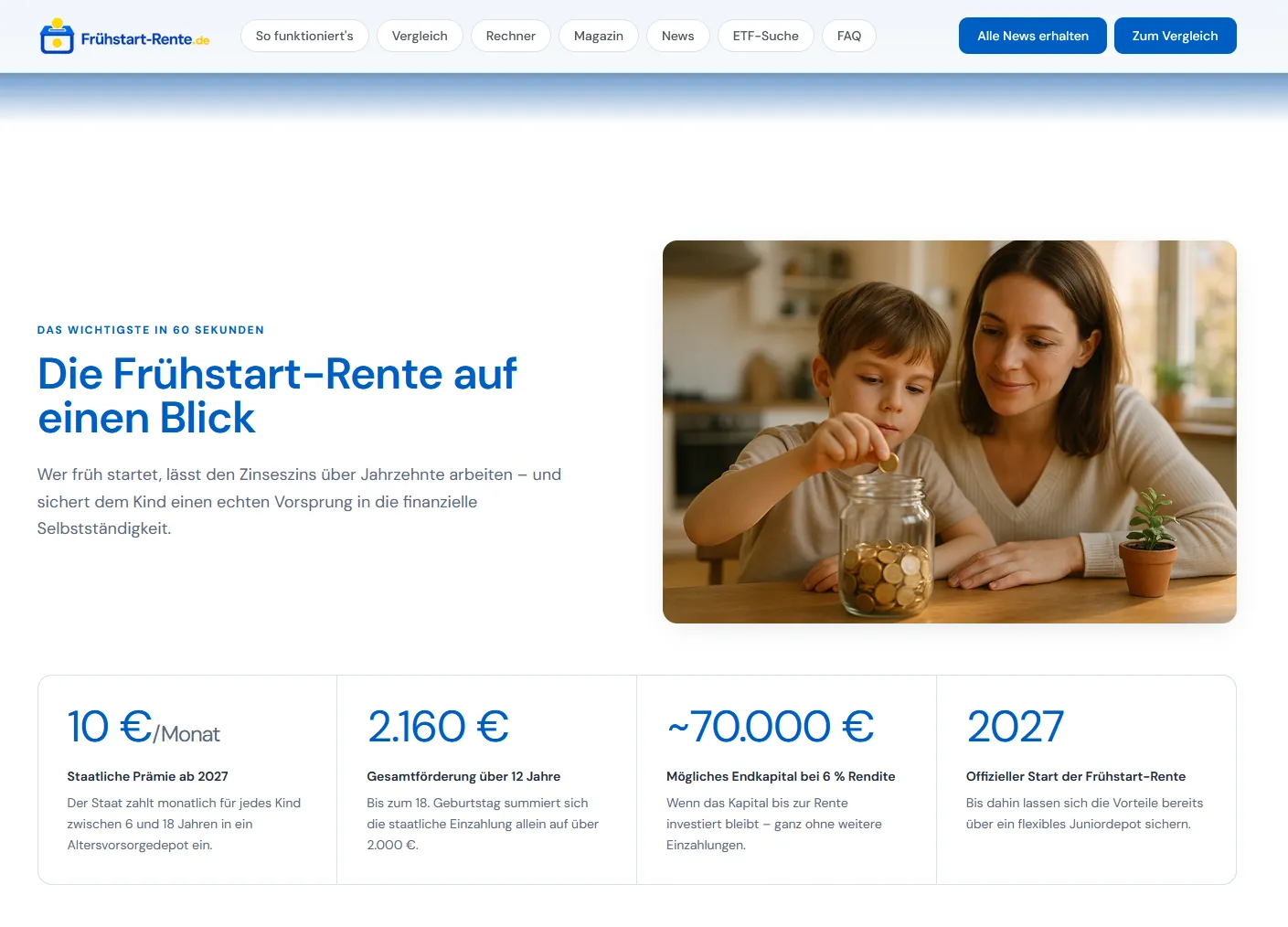 Frühstartrente Screenshot